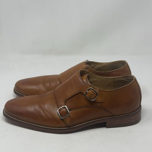 Cole Haan Giraldo Double Monk Strap Dress Shoes Mens 8 M British Tan Brown - Picture 2 of 16